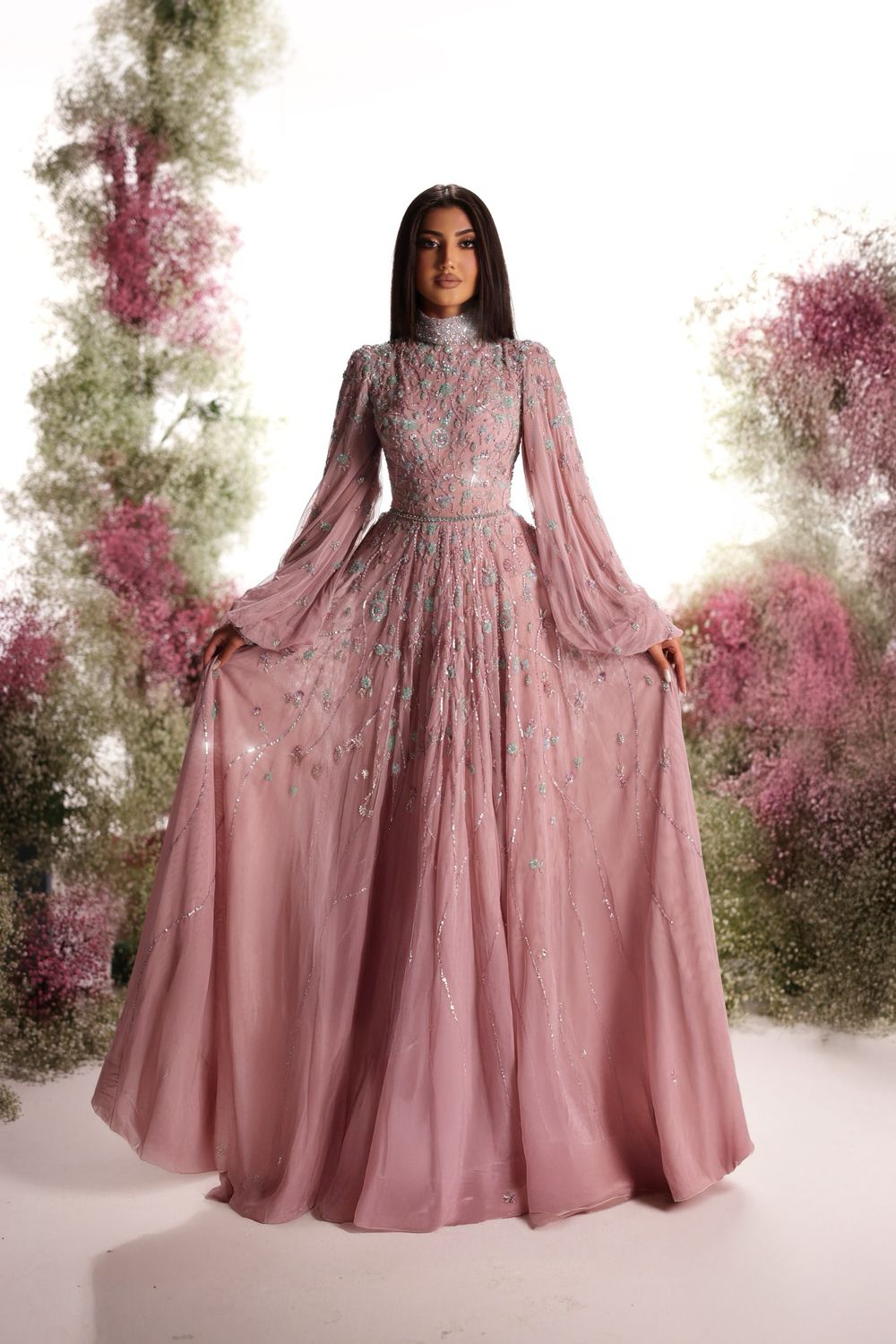 Vestido corte a rosado talla 40/8