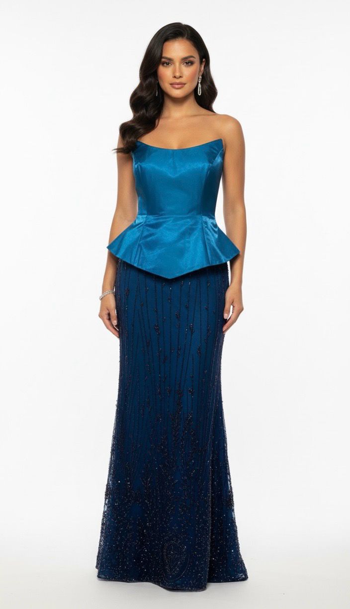 Vestido sirena aqua talla 44