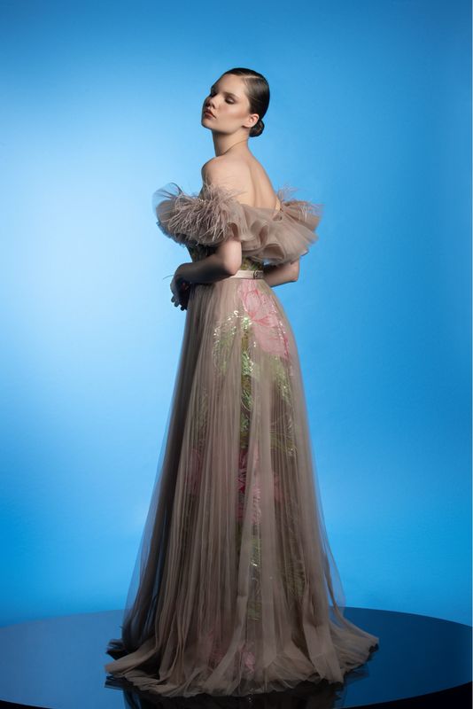 VESTIDO LARGO COLOR BLUSH TALLA 46