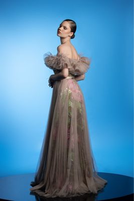 VESTIDO LARGO COLOR BLUSH TALLA 46