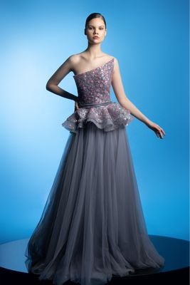 Long dress in	Indigo Blue,	size 	44