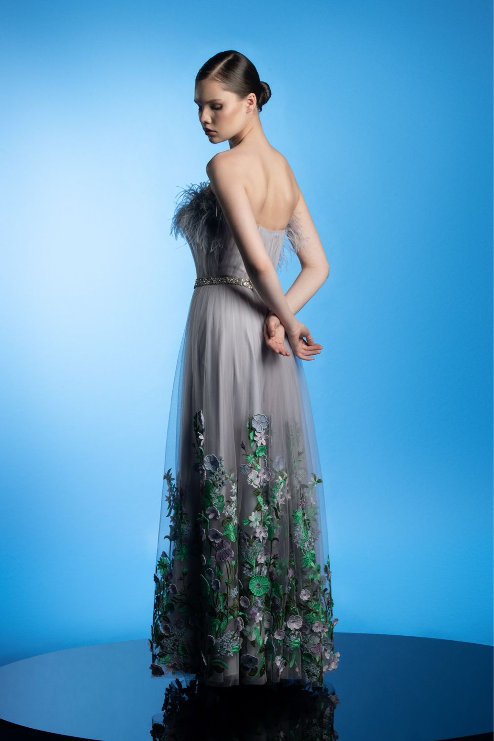 Vestido largo gris talla 42/10 Vestido largo gris talla 42/10