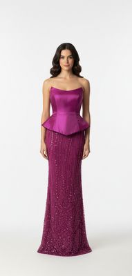 Vestido sirena fucsia talla -3/40 Vestido sirena fucsia talla -3/40