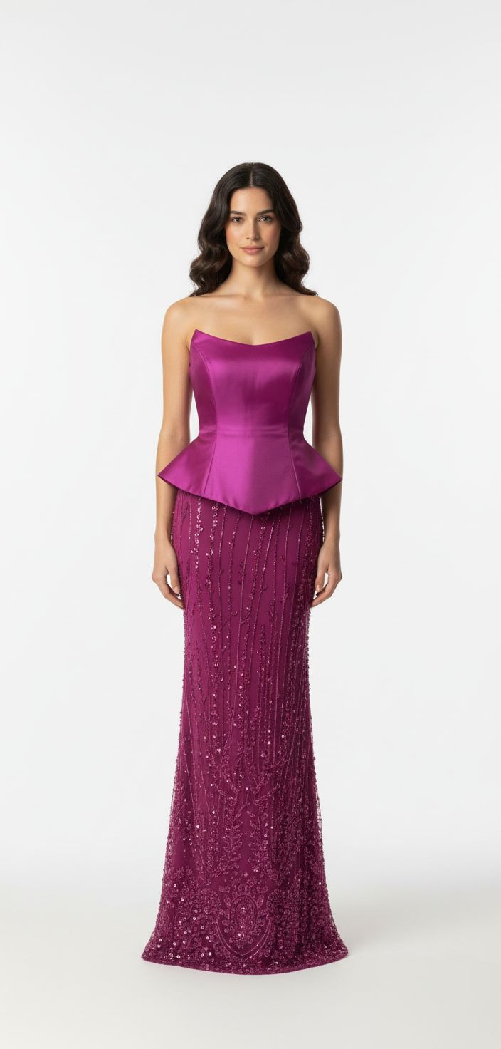 Vestido sirena fucsia talla -3/40