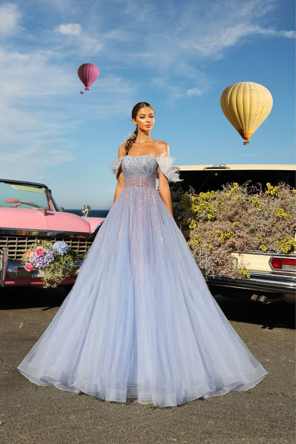 Vestido largo lila talla 46/14