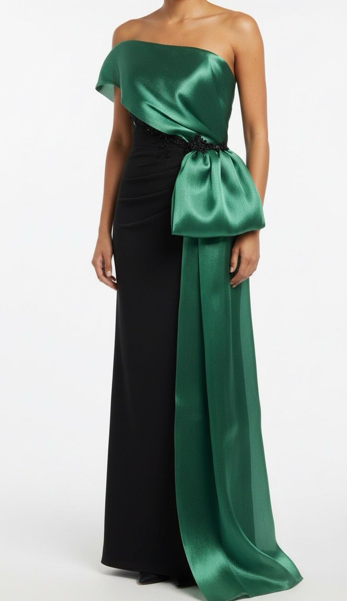 Vestido corte sirena negro talla 40/8