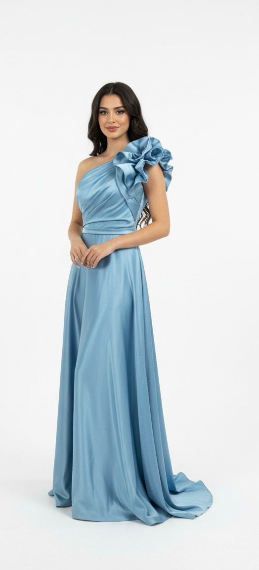 Vestido largo - Celeste de diversas tallas