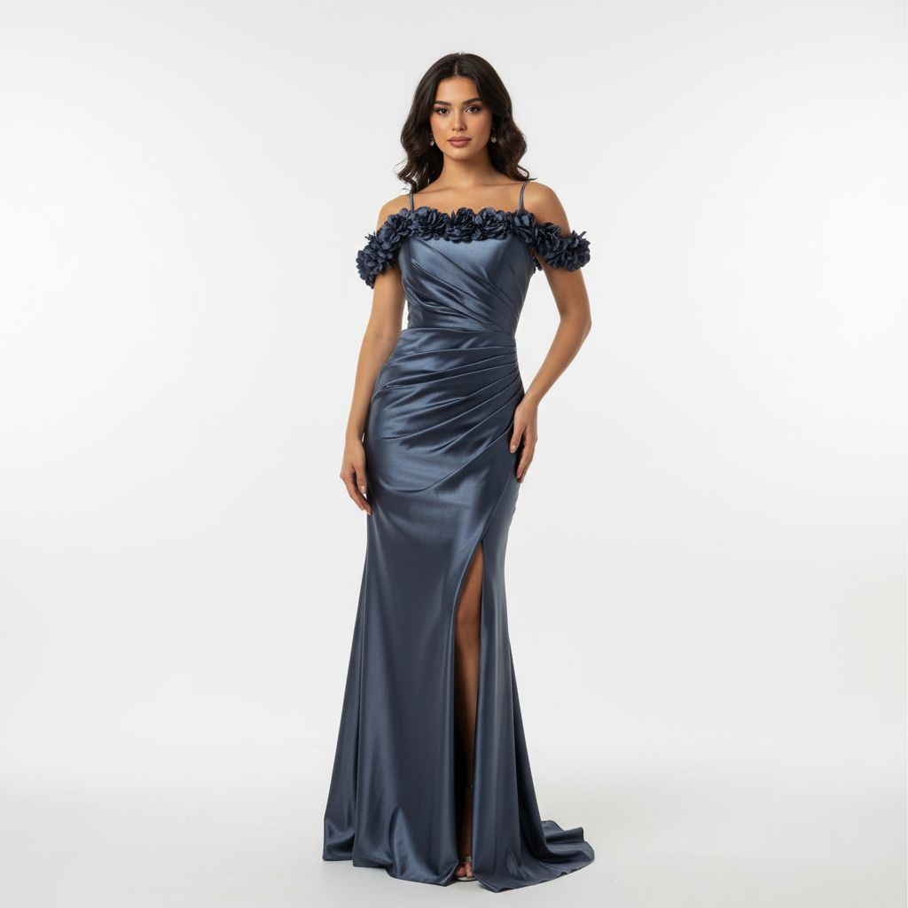 Vestido largo color Azul INDIGO talla:1