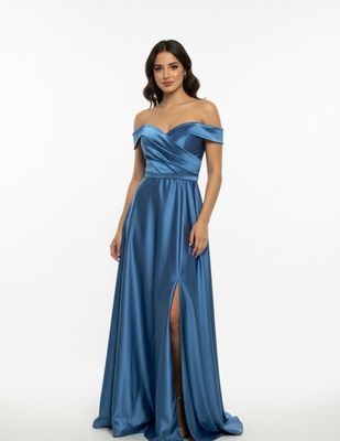 Vestido largo - Celeste - talla 3 Vestido largo - Celeste - talla 3