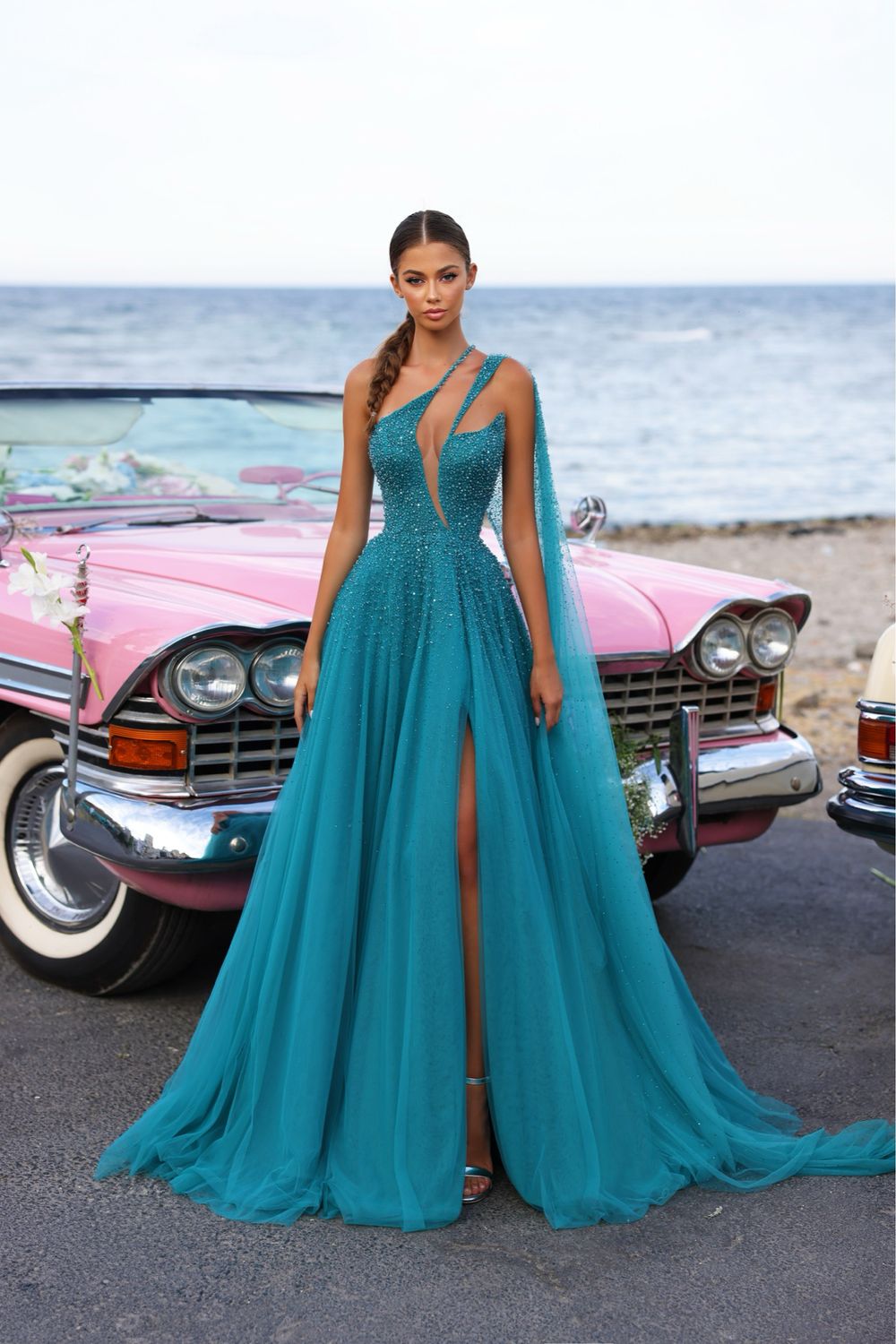 Vestido turquesa talla 14/46