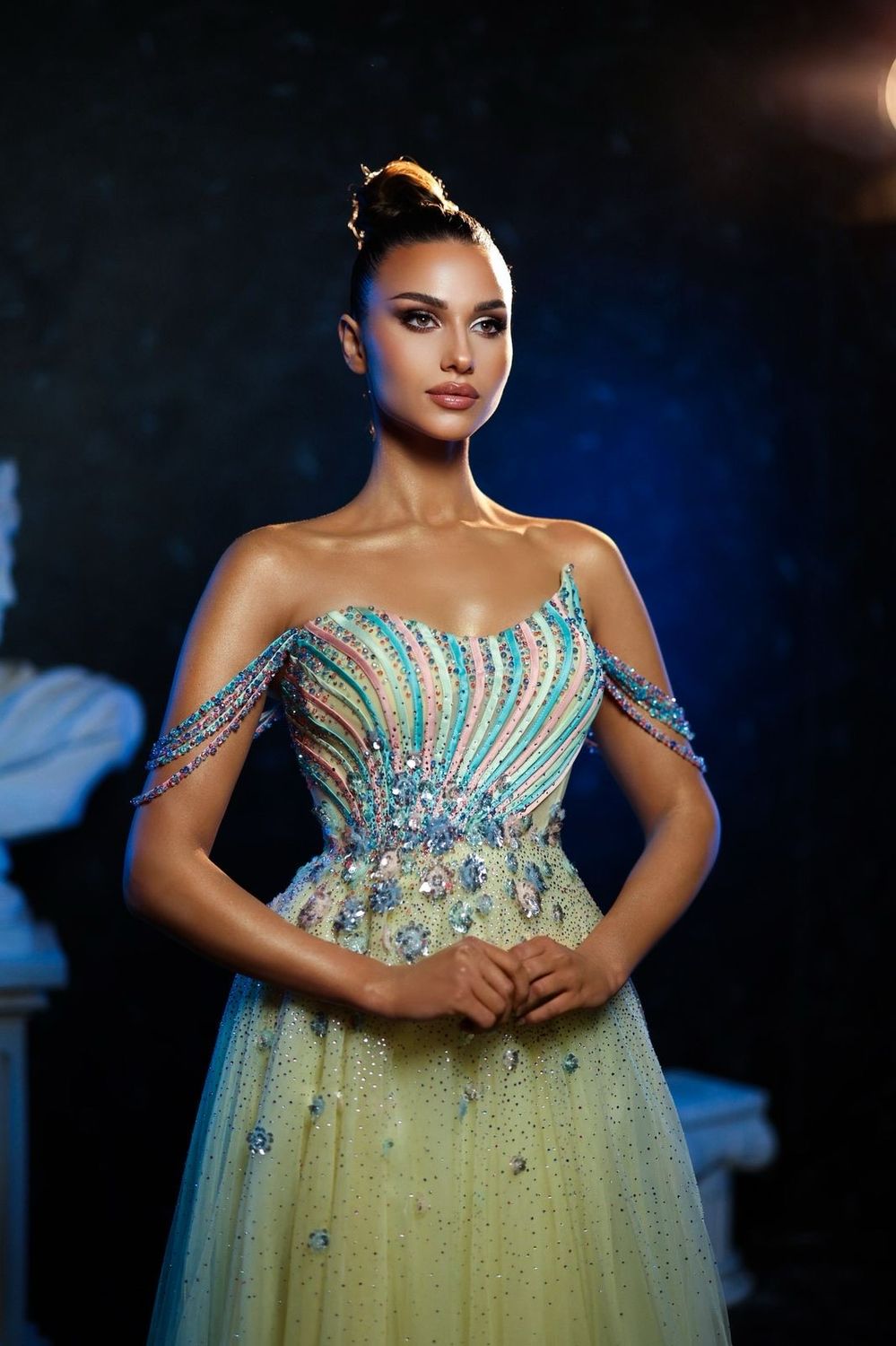 Vestido-Largo-Amarillo-Talla/12 