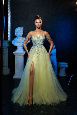 Vestido-Largo-Amarillo-Talla/12 