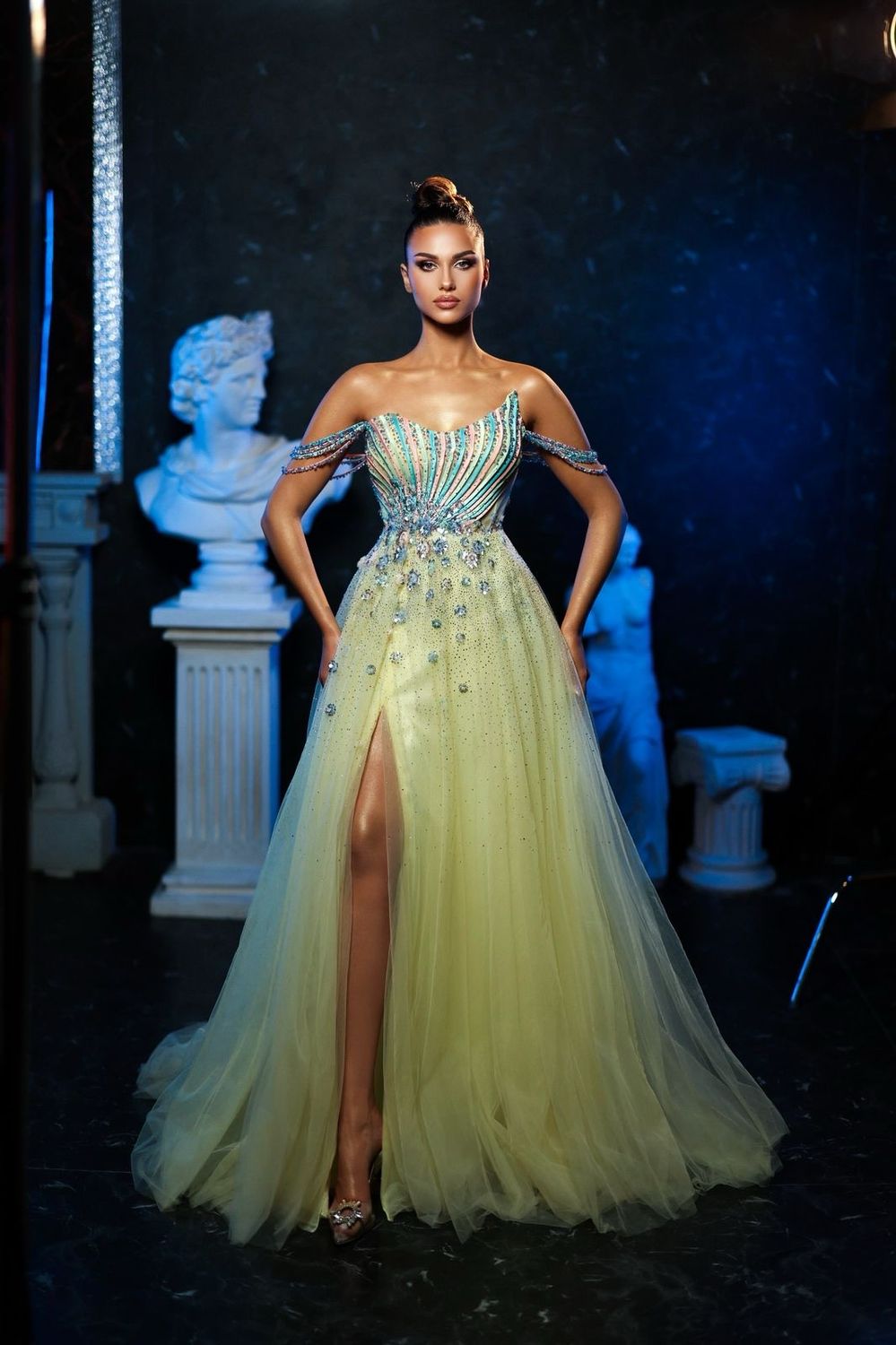 Vestido-Largo-Amarillo-Talla/12 