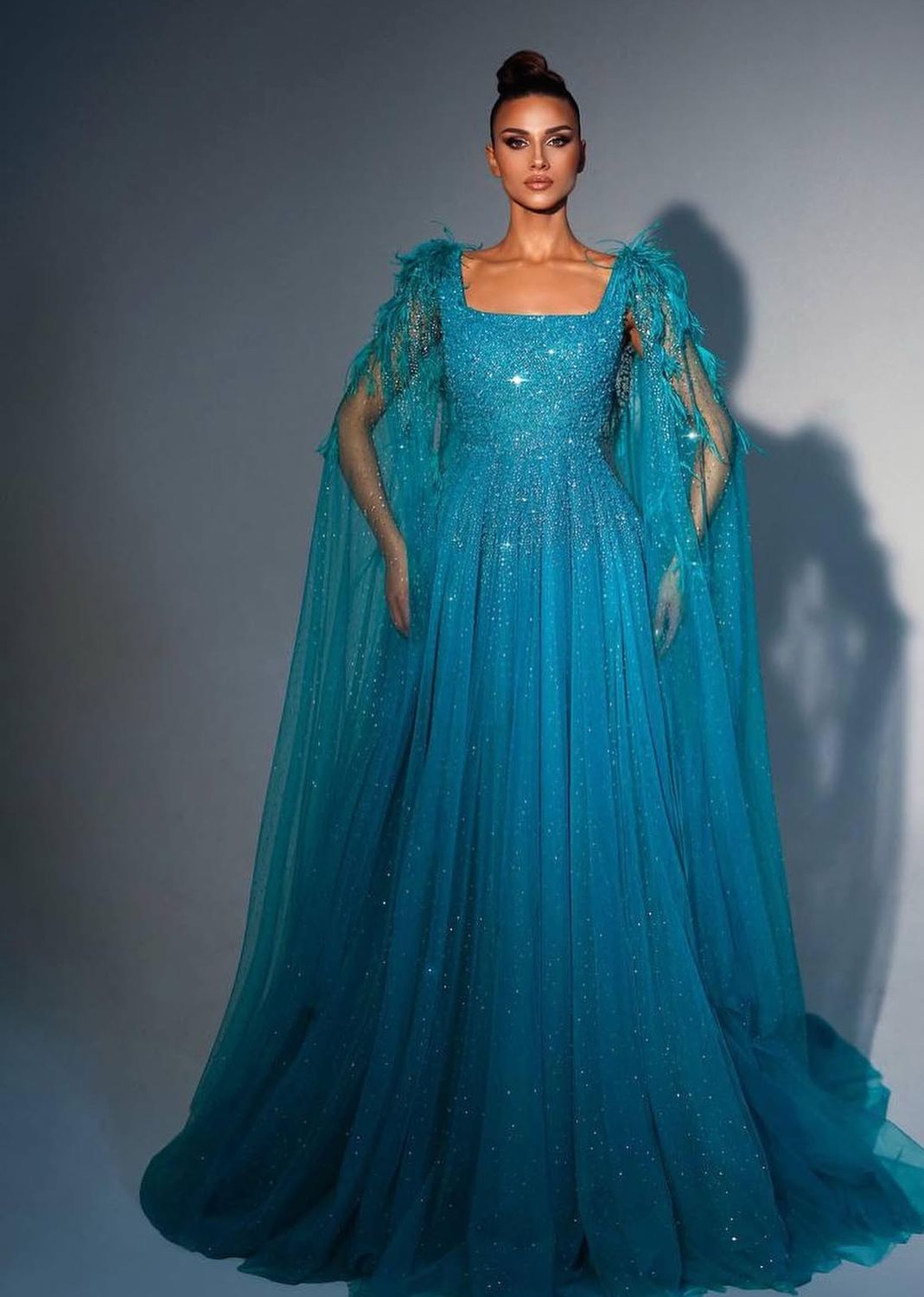 Vestido-Largo-turquesa-Talla/10 CW10403-10