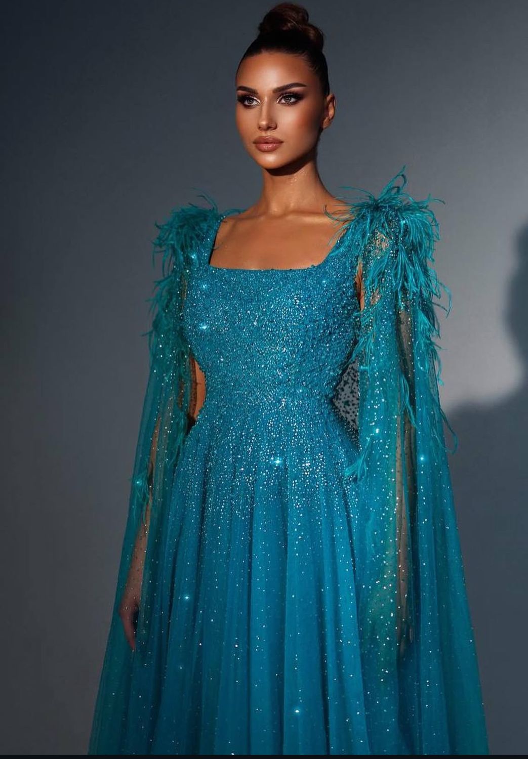 Vestido-Largo-turquesa-Talla/10 CW10403-10