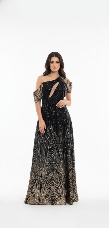 Vestido largo negro talla 44/12