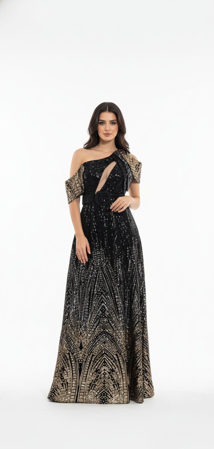 Vestido largo negro talla 44/12