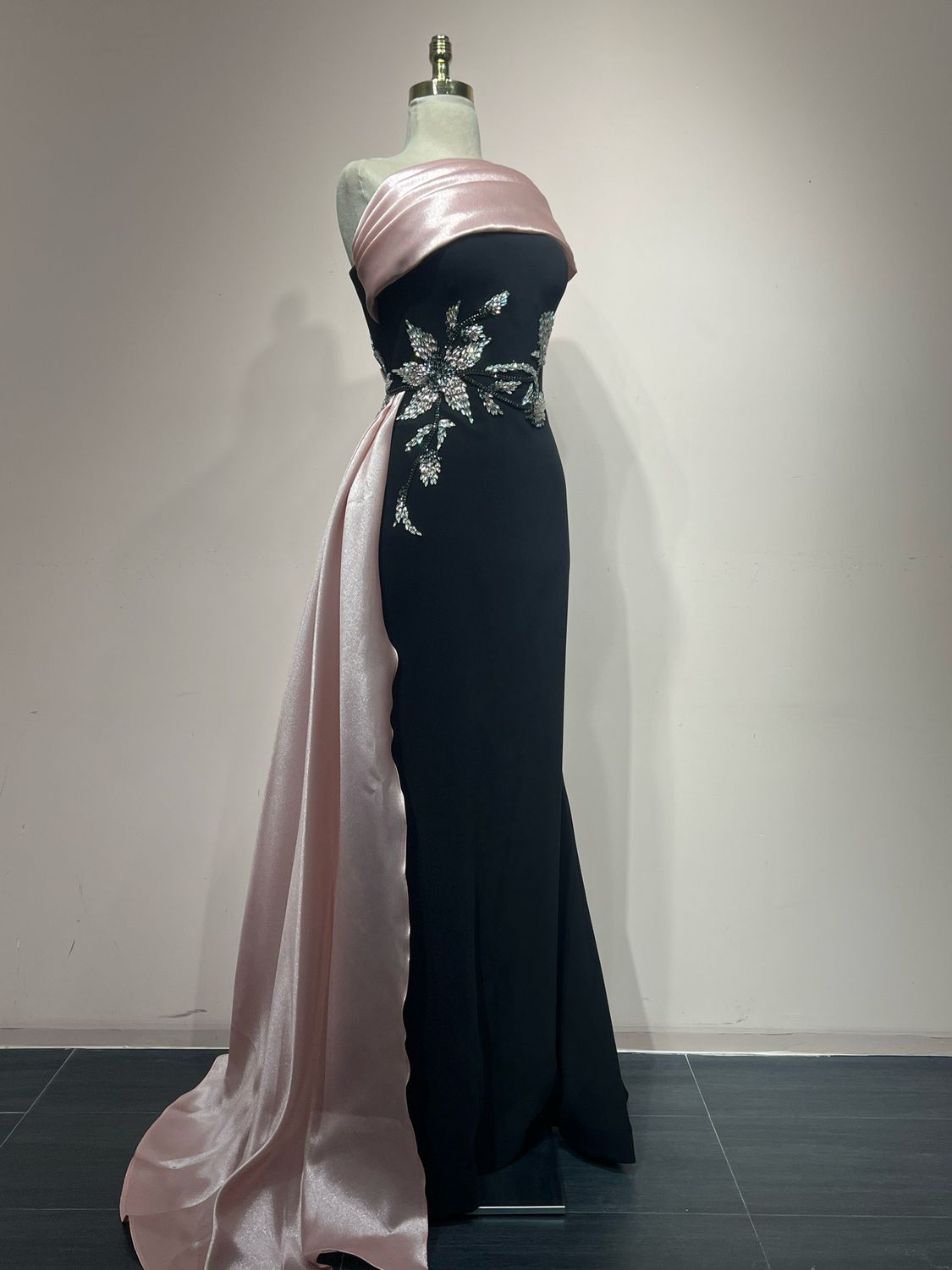 Vestido Largo Color Black/Pink Talla 42 Vestido Largo Color Black/Pink Talla 42