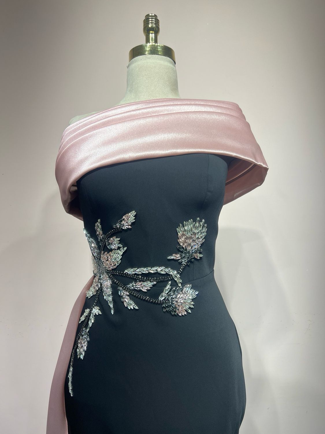 Vestido Largo Color Black/Pink Talla 42 Vestido Largo Color Black/Pink Talla 42