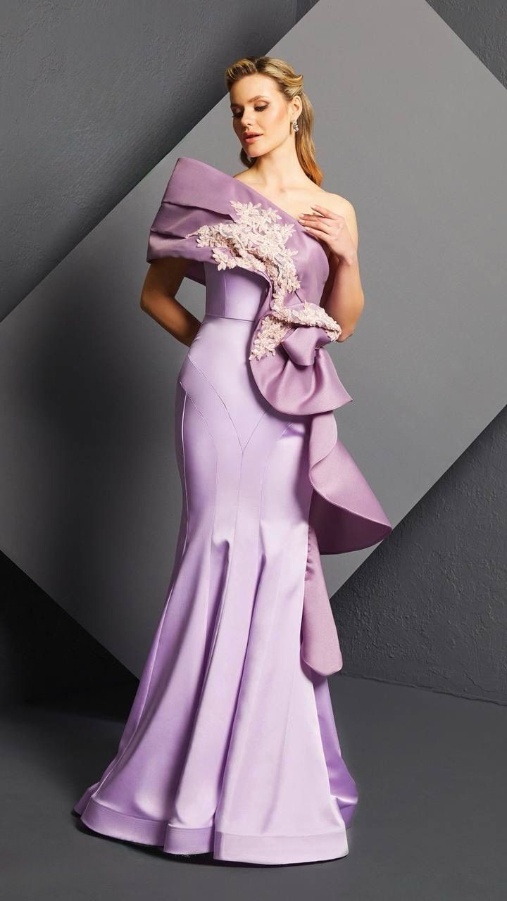 Vestido largo - morado - talla 46