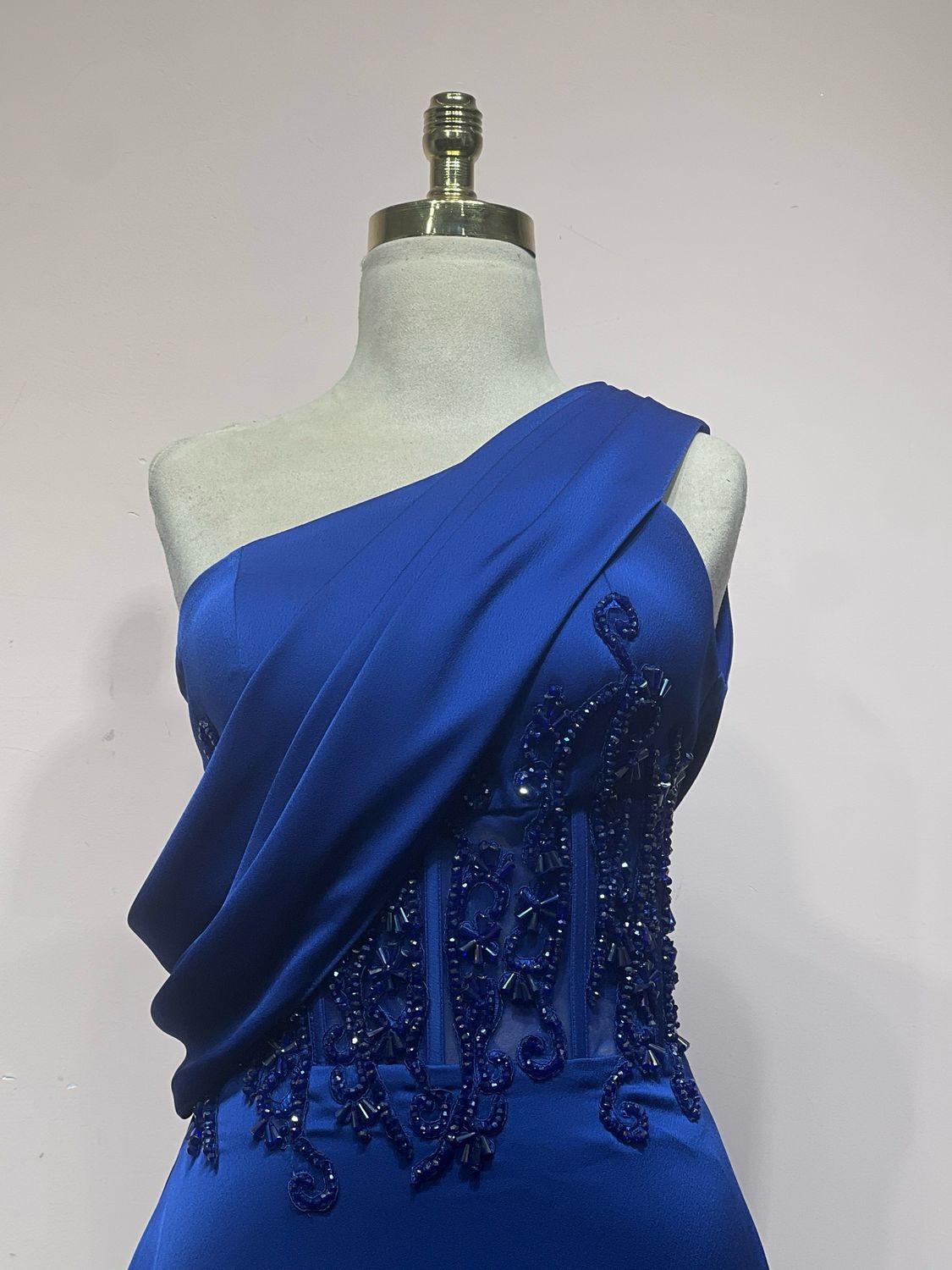 Vestido Largo Color Azul Royal Talla 42