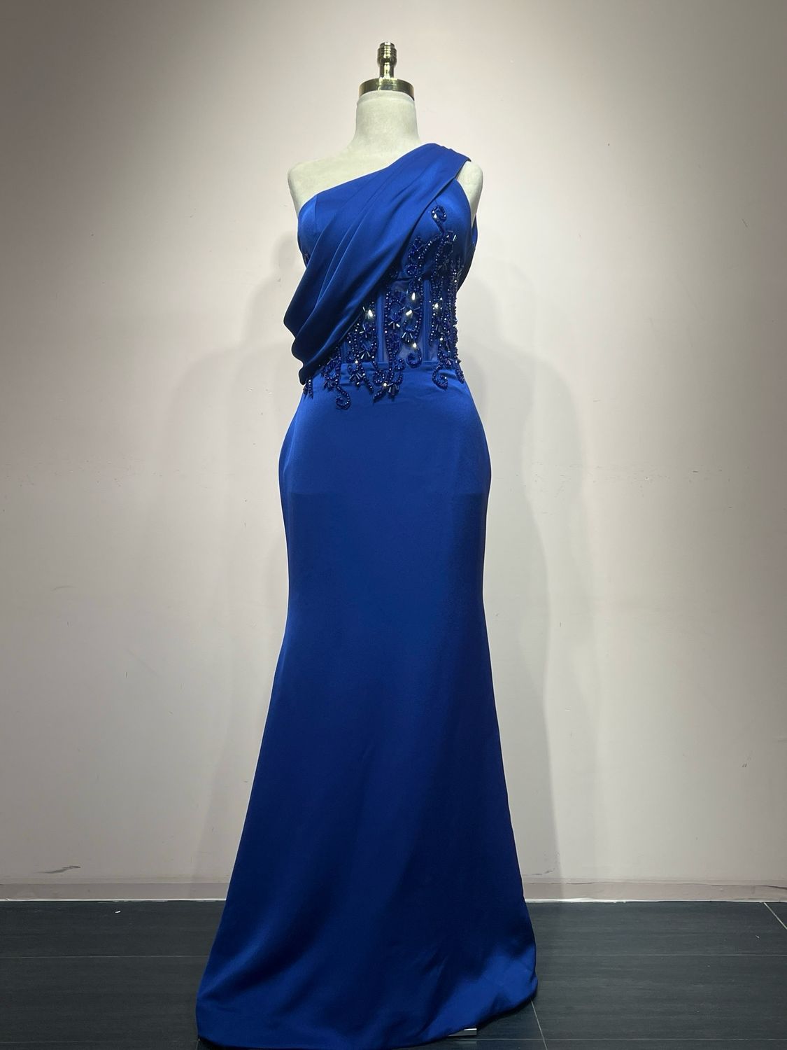 Vestido Largo Color Azul Royal Talla 42