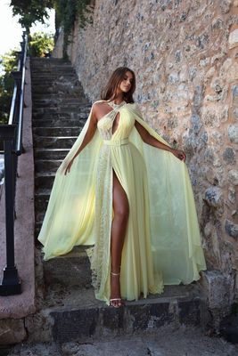 YELLOW CAPE GOWN
