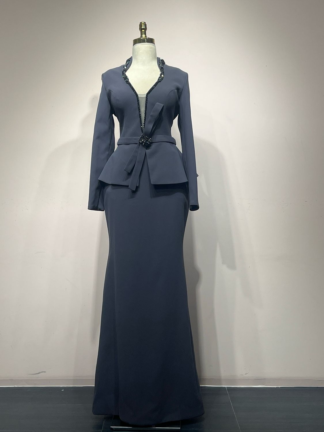 Vestido Largo Color Gray Talla 44 Vestido Largo Color Gray Talla 44