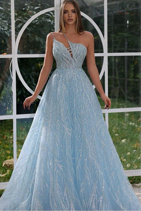 Vestido largo Celeste talla 44/12