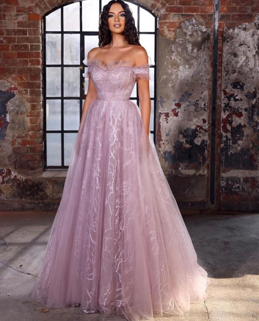 Vestido Largo - Celeste - Talla: 42