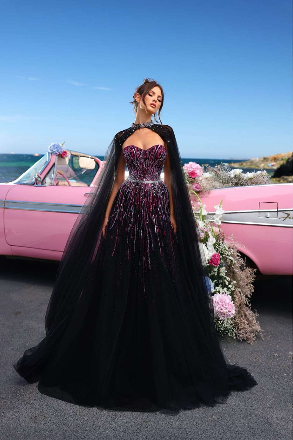 Vestido largo turquesa talla 48/16