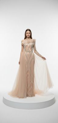 Vestido Largo Color Peach Talla 42/10 Vestido Largo Color Peach Talla 42/10