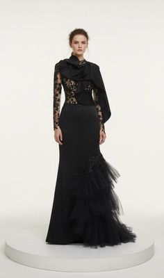 Vestido largo - Negro - talla