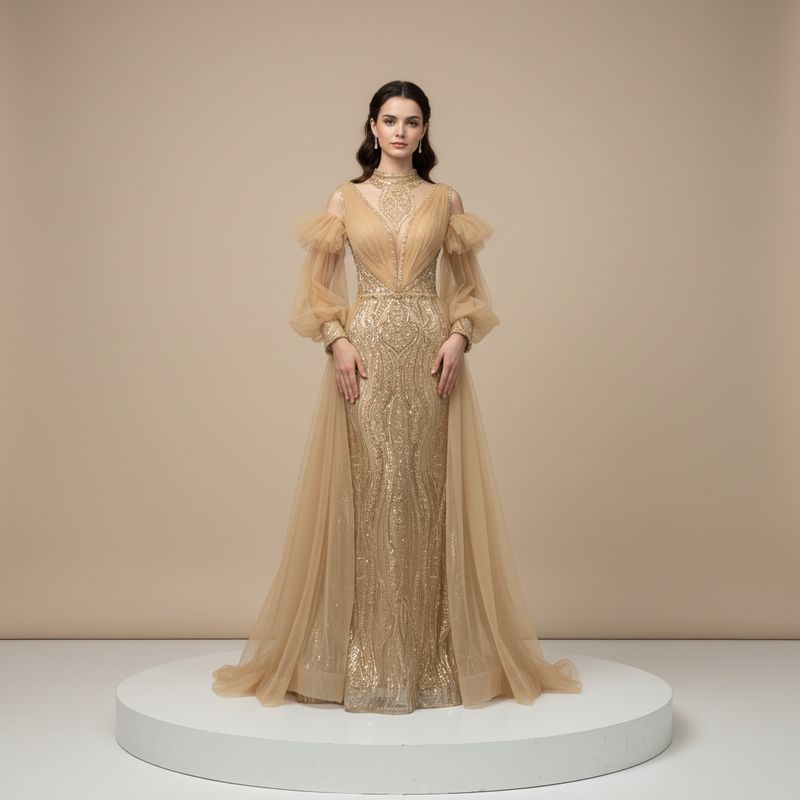 Vestido largo Gold talla 38