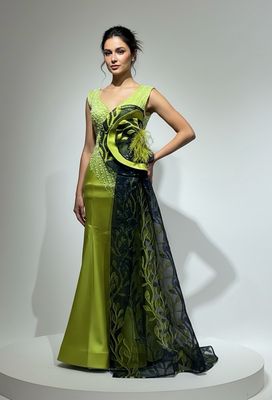 Vestido largo verde talla 38 Vestido largo verde talla 38