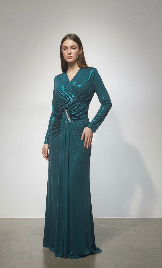 Long Sleeved Green Gown Long Sleeved Green Gown