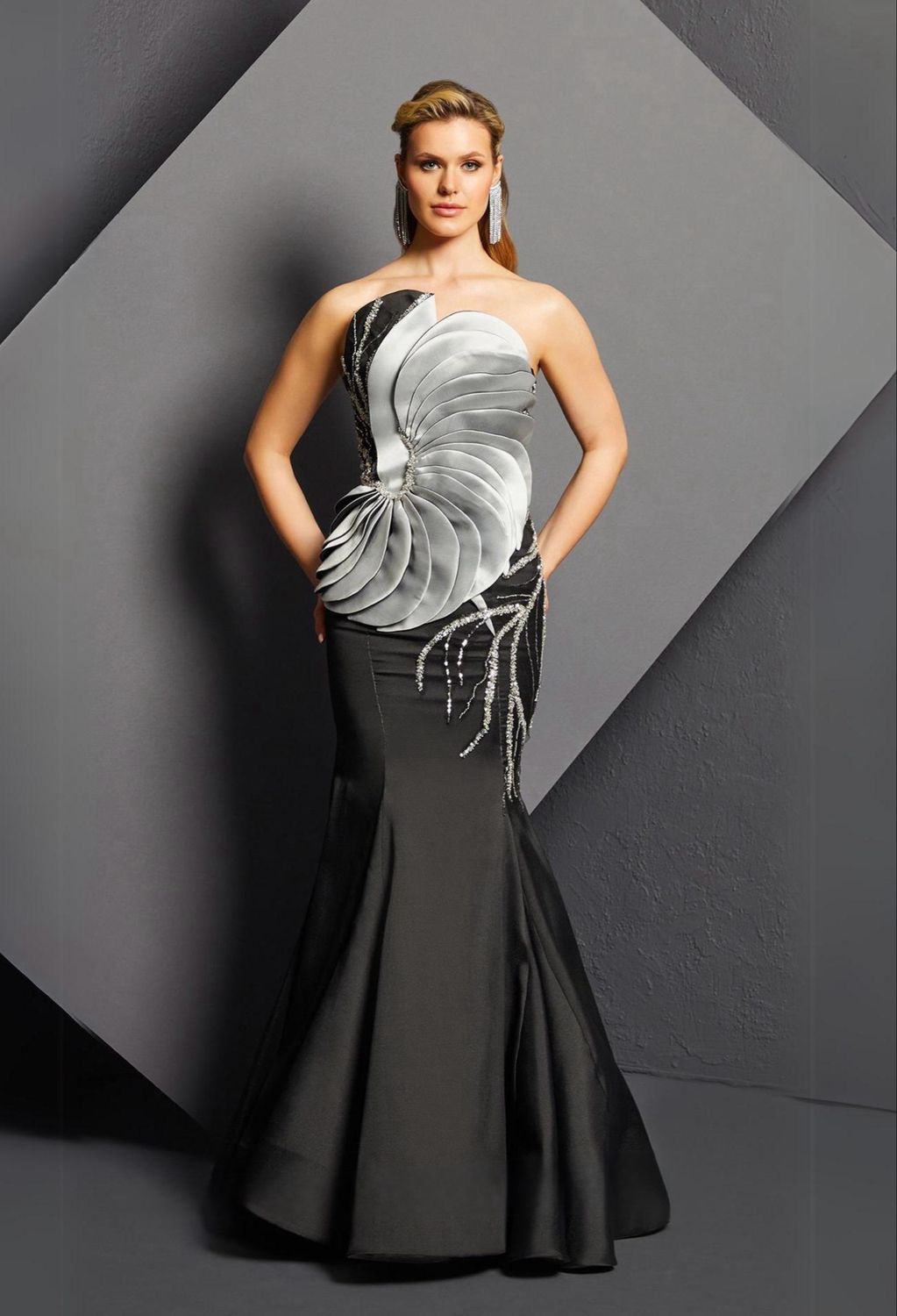 Vestido sirena negro talla 44 - L