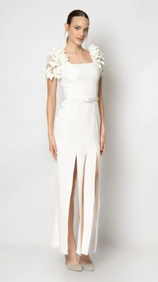 Vestido blanco corte midi talla 1/2/3/4 Vestido blanco corte midi talla 1/2/3/4