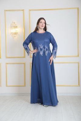 Vestido largo indigo