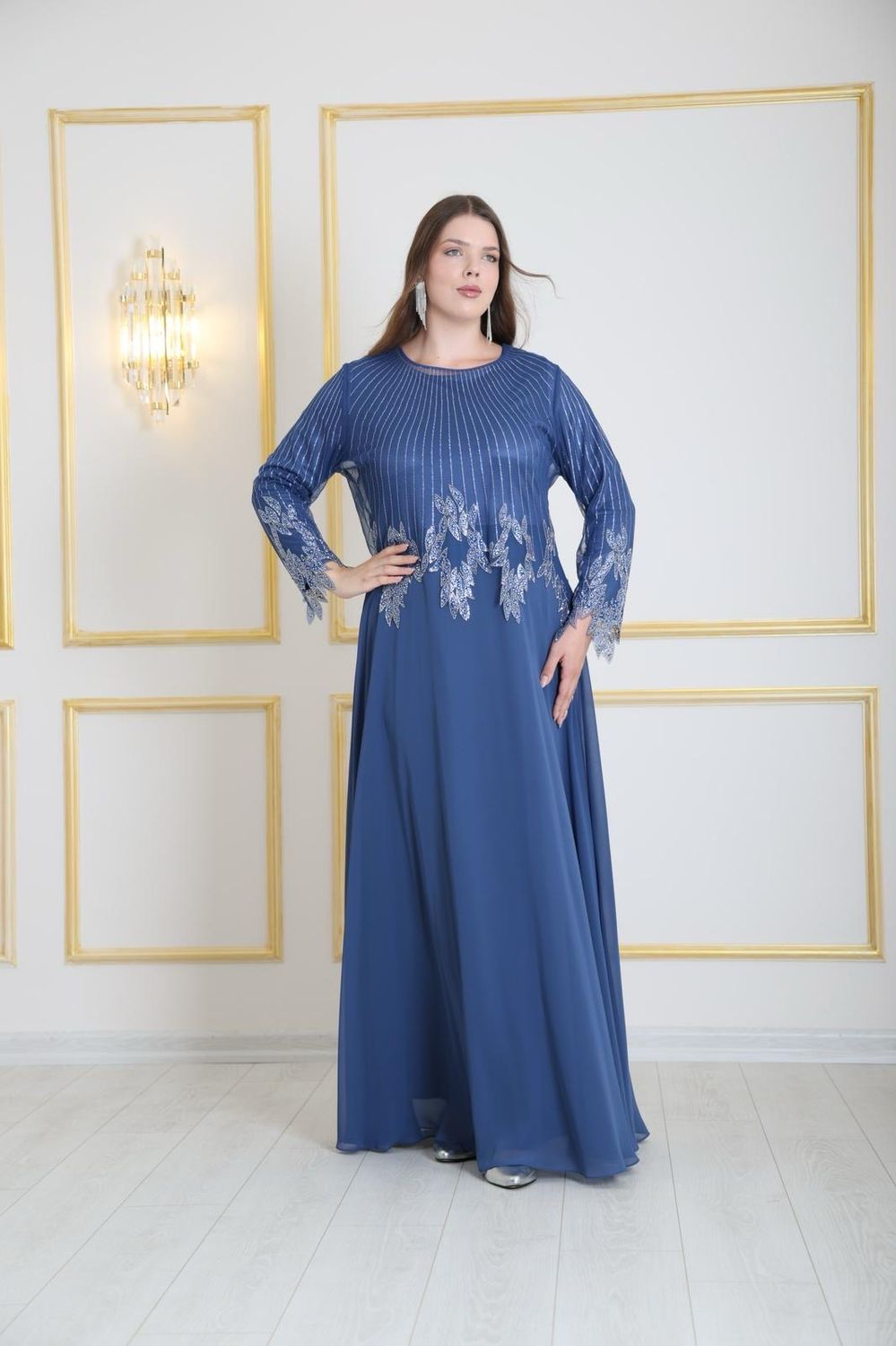 Vestido largo ÍNDIGO Talla: 46