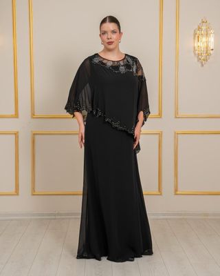 Vestido negro corte recto talla 48