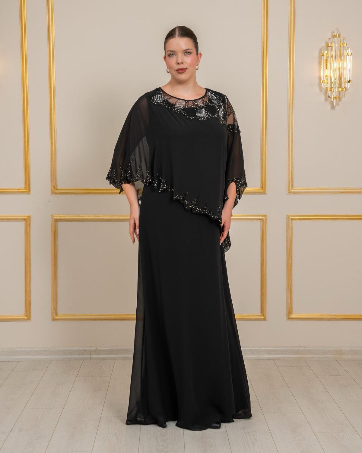 Vestido negro corte recto talla 44/48