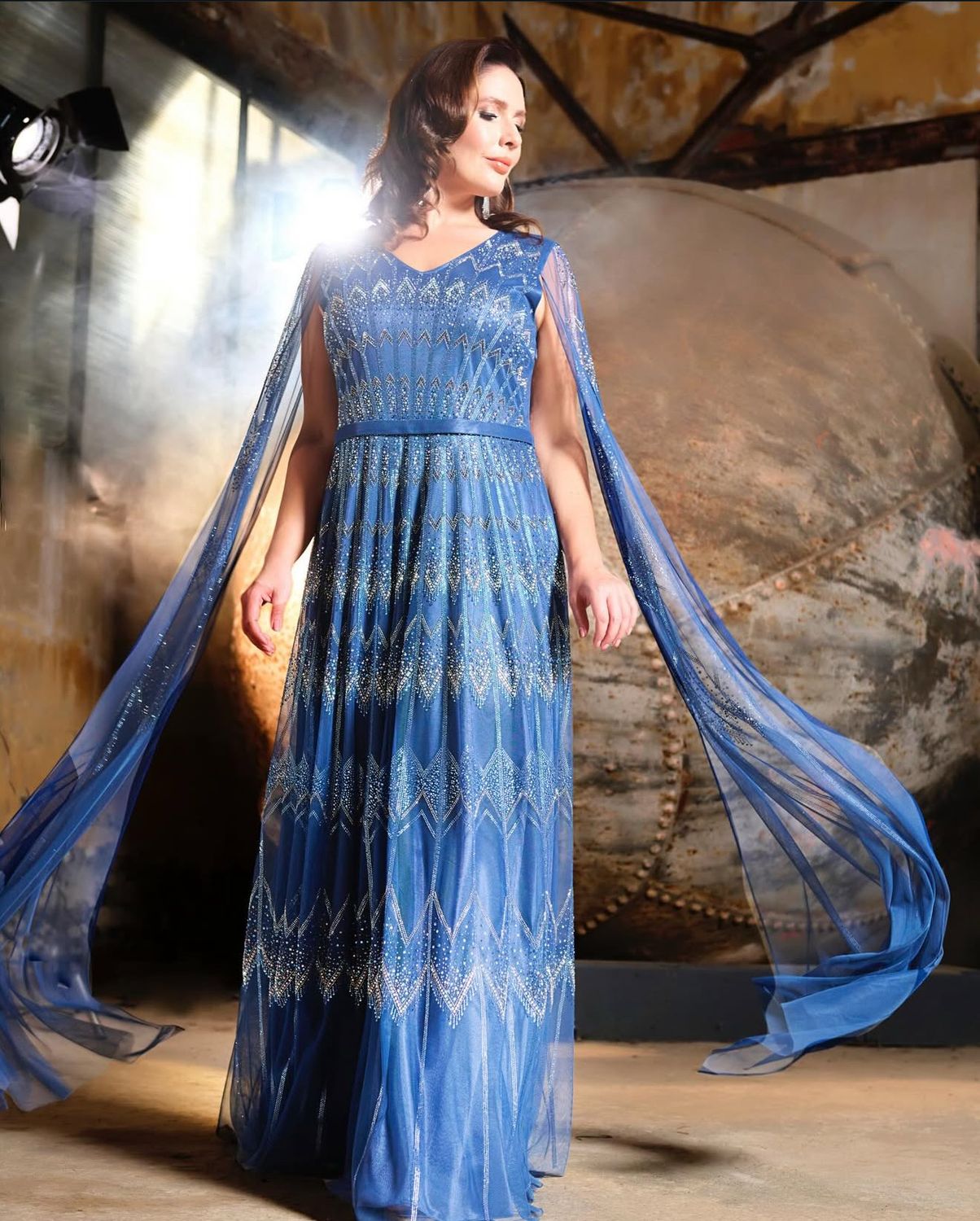 Vestido largo azul Índigo talla 44 - 46 - 48 - 50