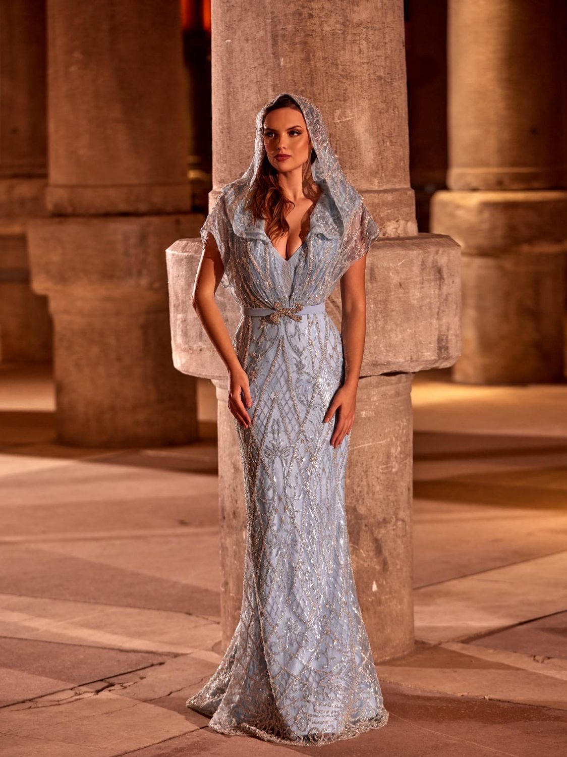 Vestido largo CELESTE Talla:46 Vestido largo CELESTE Talla:46