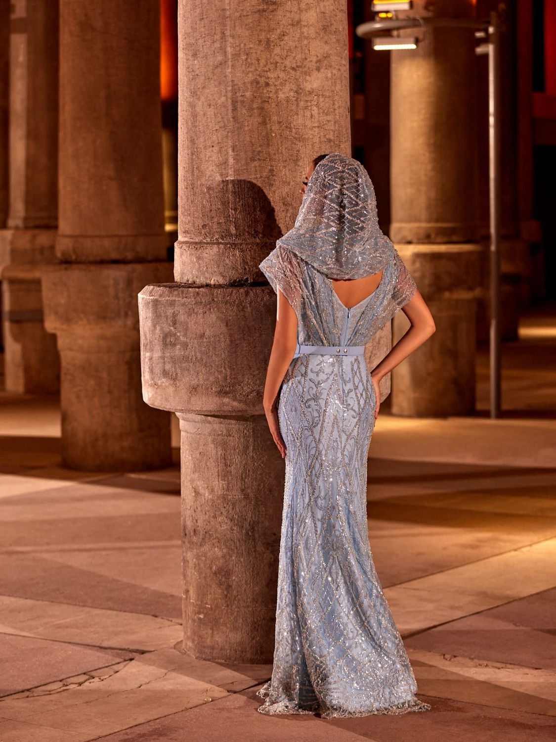 Vestido largo CELESTE Talla:46 Vestido largo CELESTE Talla:46