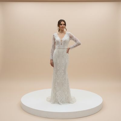 Vestido-Largo-Blanco-Talla/38 WC6429