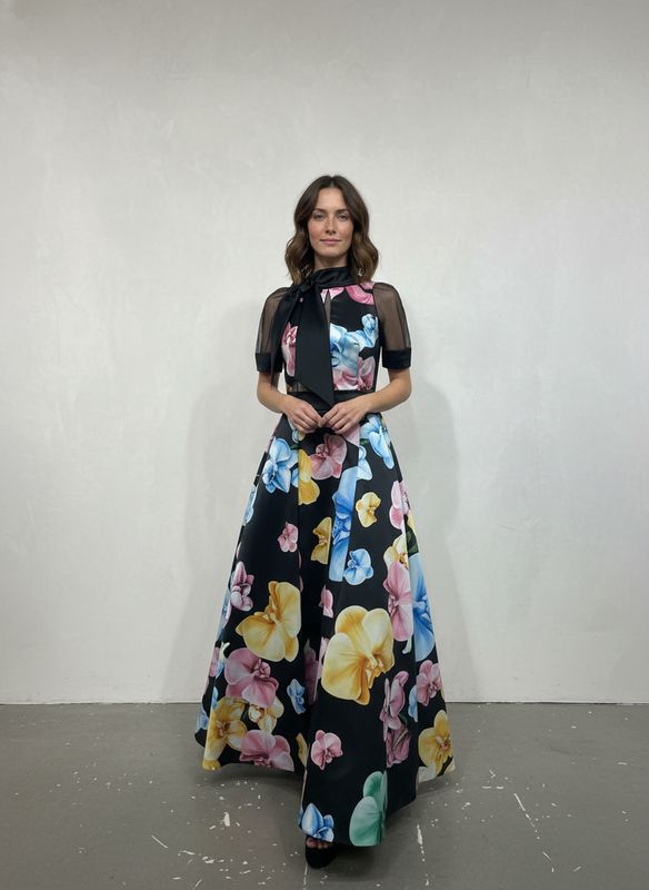 Vestido largo, Negro, Talla 42