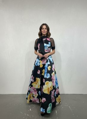 Vestido largo, Negro, Talla 42