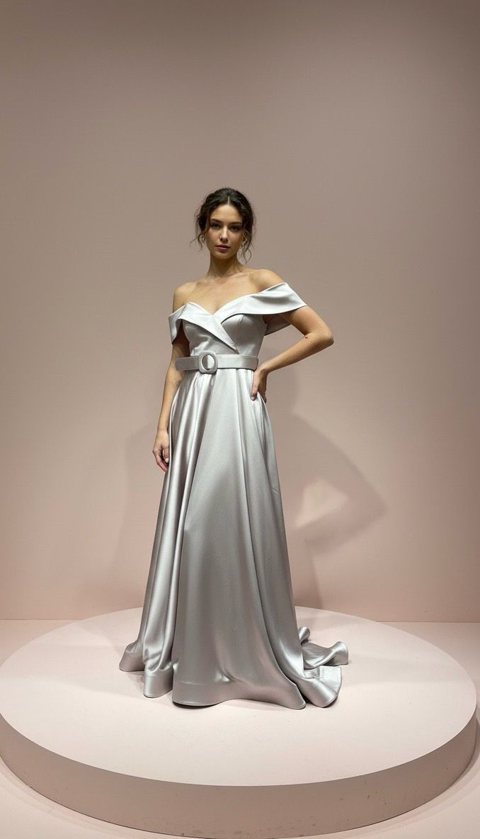 Vestido largo, Rosado, Talla 42