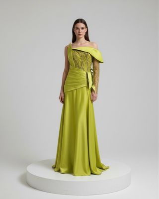 Vestido Largo, Verde manzana ,Talla 42 Vestido Largo, Verde manzana ,Talla 42